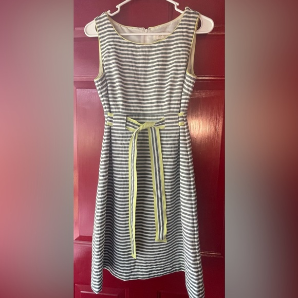 LOFT Blue and White Tie Mini Dress Size 2 - Picture 1 of 4